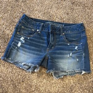 American Eagle Outfitters Distressed Blue Jean Shorts
